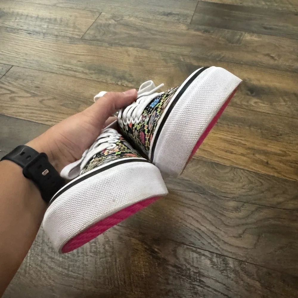 Vans Authentic Dia de los Muertos Floral Sugar Skull Sneakers Mens 7 Womens 8.5